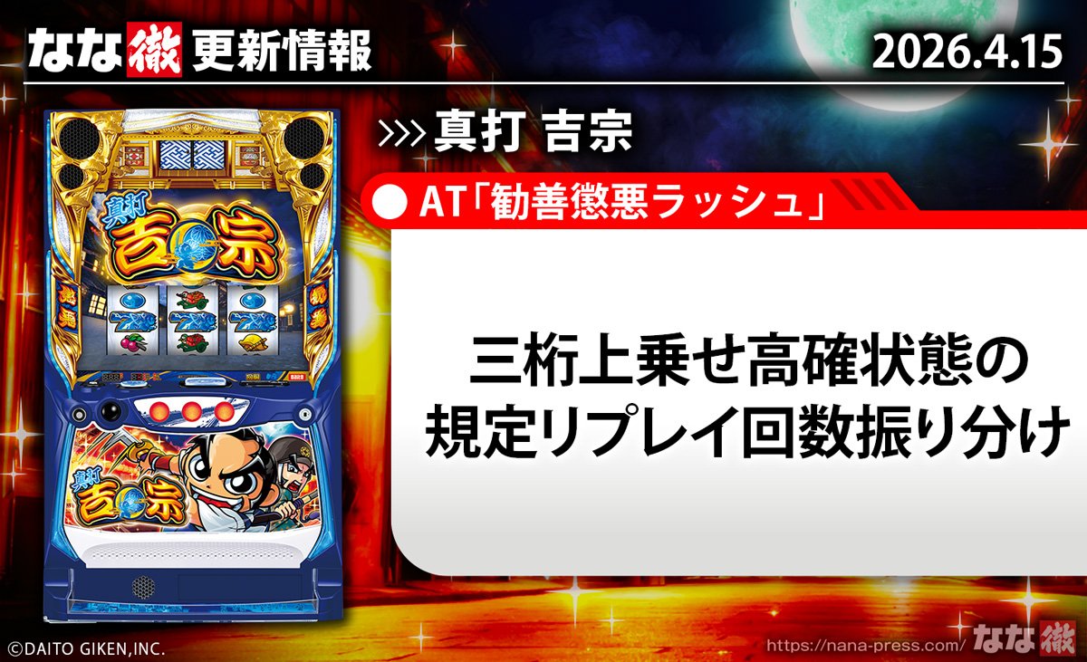 真打 吉宗　更新情報の概要　TOP画像