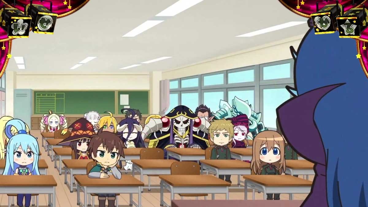 A-SLOT+ 異世界かるてっと BT　通常時　ホームルーム　アインズ　アルベド　シャルティア　アウラ　カズマ　アクア　めぐみん　ヴィーシャ　ベアトリス