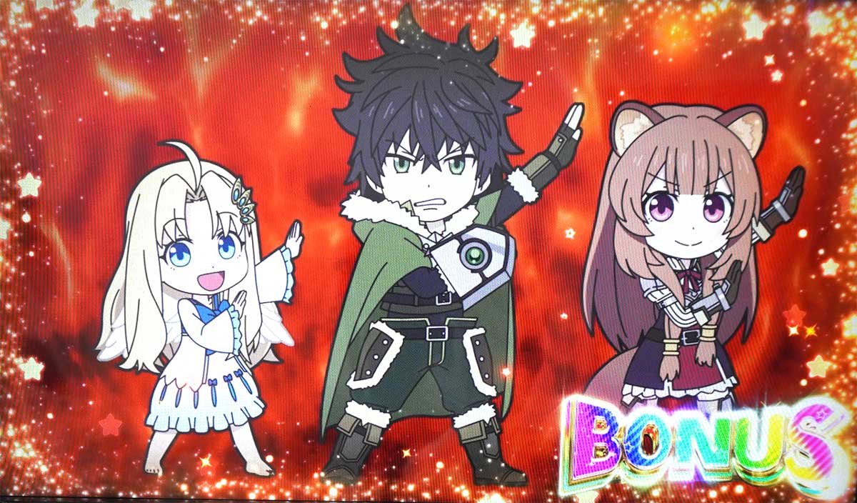 A-SLOT+ 異世界かるてっと BT　いせかるチャンス　盾ステージ（成り上がり告知）