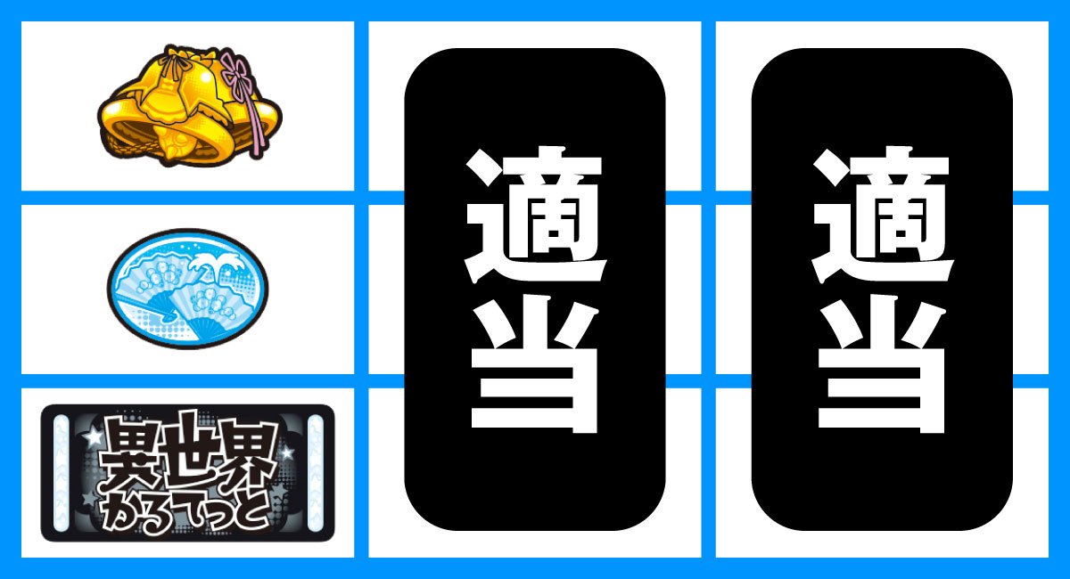 A-SLOT+ 異世界かるてっと BT　下段BAR停止時