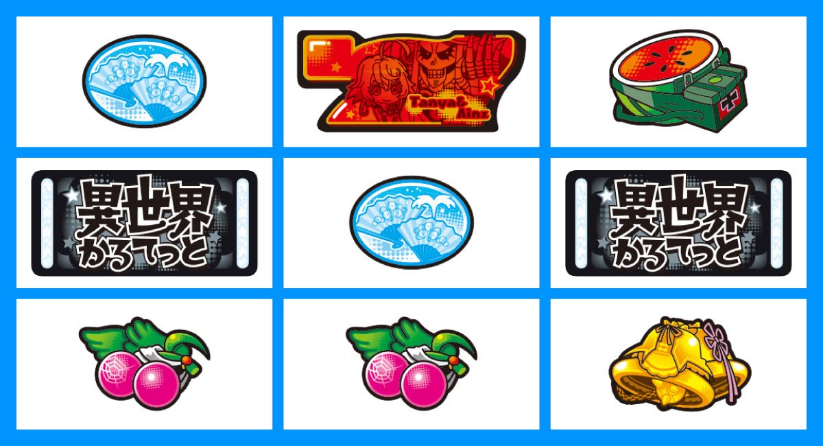 A-SLOT+ 異世界かるてっと BT　右下がりいせかる目