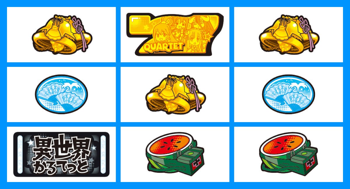 A-SLOT+ 異世界かるてっと BT　ベル小V　リーチ目