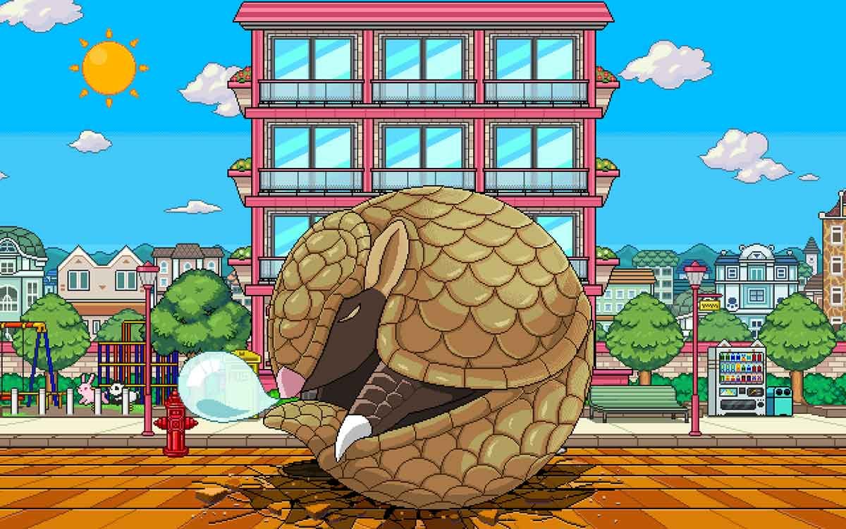 アニマルスロット ドッチ　通常時　デカマジロ