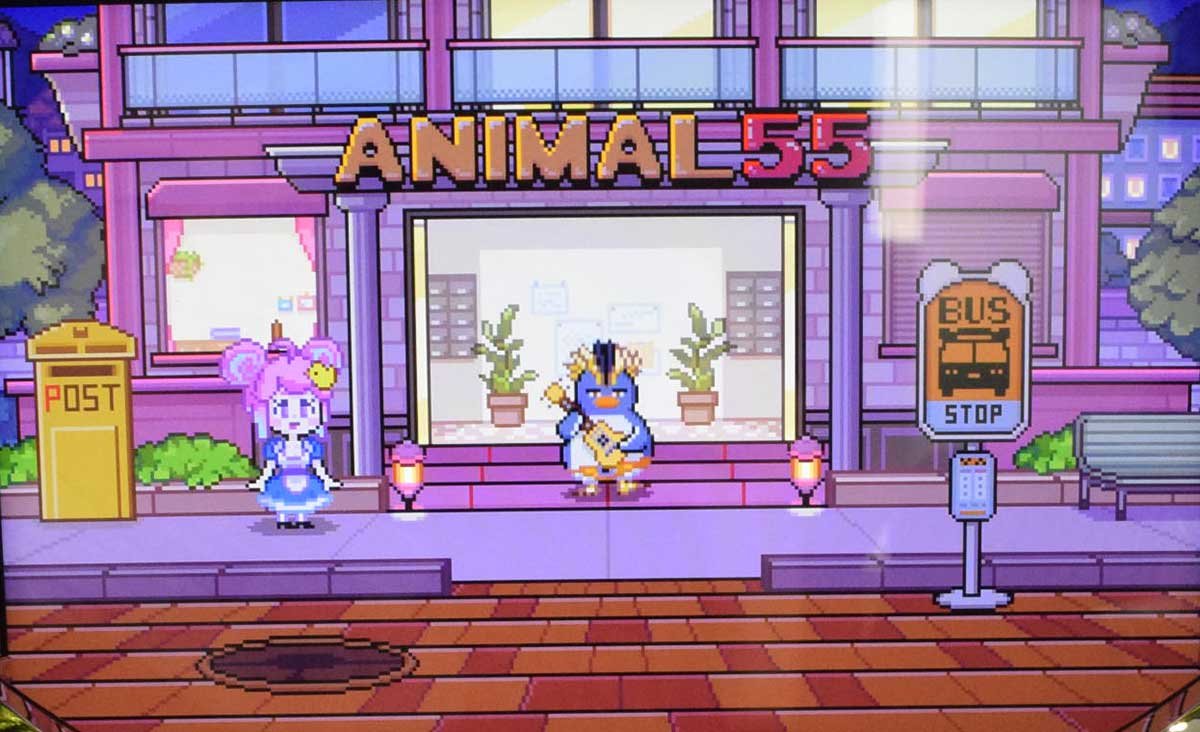 アニマルスロット ドッチ　通常時の演出　ペンギン