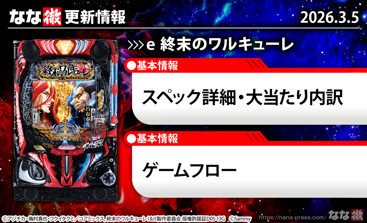 e 終末のワルキューレ　更新情報