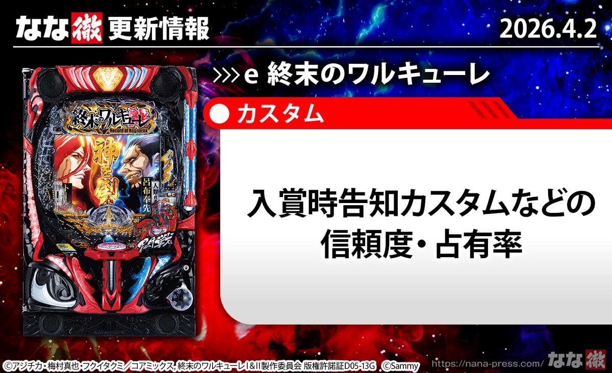 e 終末のワルキューレ　更新情報