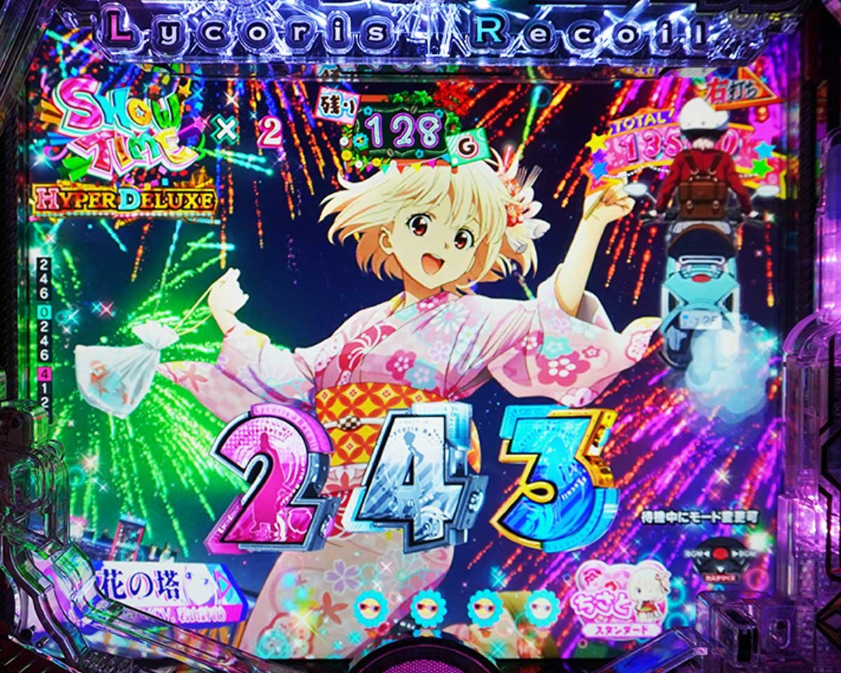 eリコリコ テンパイ図柄・演出法則の詳細　演出法則　RUSH中の演出法則　SHOWTIME中