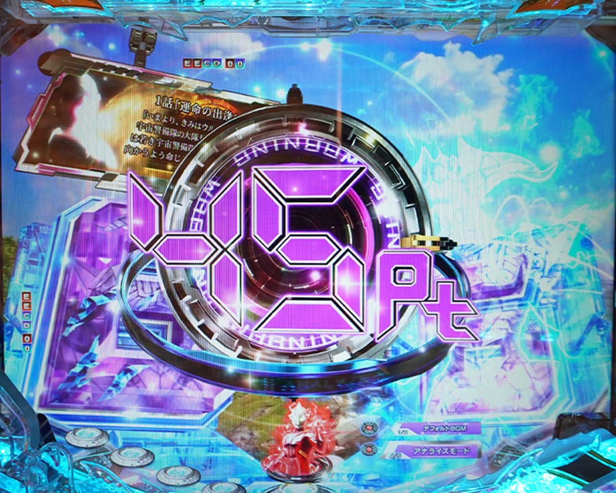 Pウルトラマンメビウス デカヘソ 319　通常時カスタム信頼度・占有率　アナライズモード専用予告　ポイント数