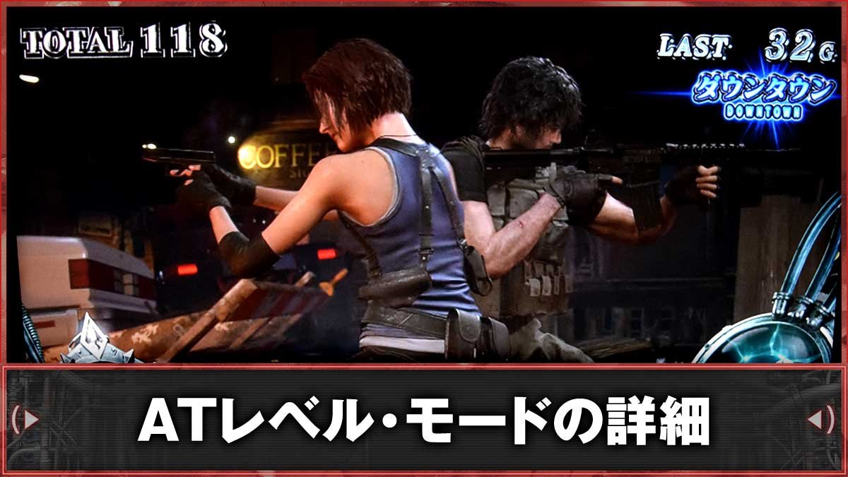 スマスロ バイオハザードRE:3　AT中の内部状態（ATレベル/モード）　TOP画像