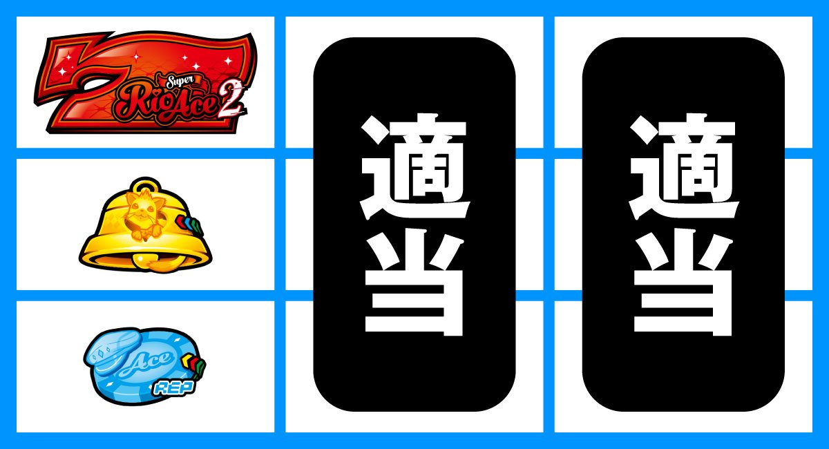スマスロスーパーリオエース2　順押し赤7狙い　上段赤7停止時