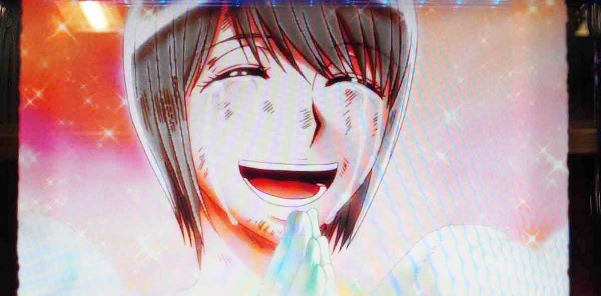 Lパチスロ からくりサーカス2　AT終了画面　しろがね（笑顔）