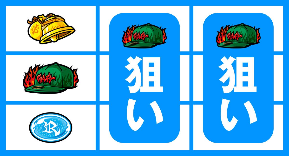 LBスロットGALFY　ベル　リプレイ　スイカ　リーチ目