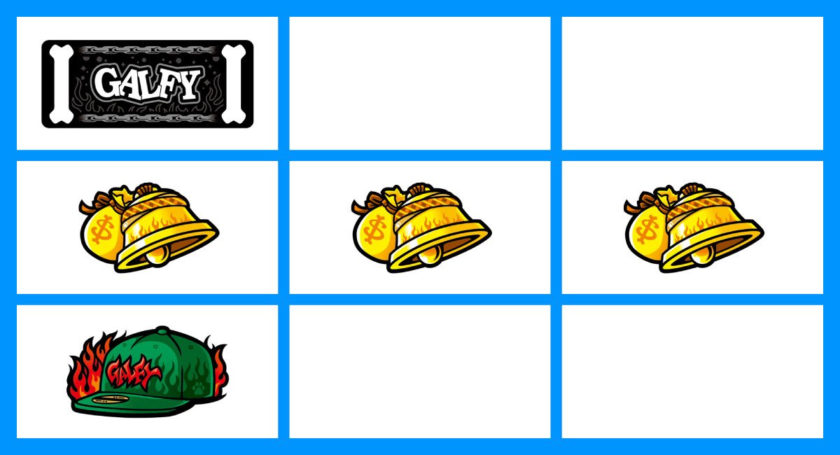 LBスロットGALFY　中段ベル揃い