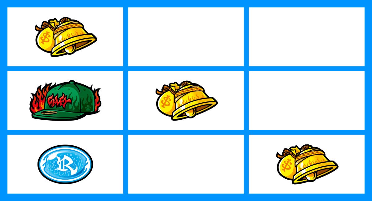 LBスロットGALFY　斜めベル揃い