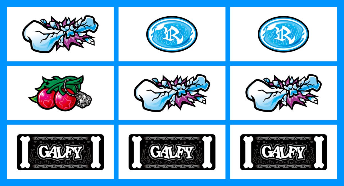 LBスロットGALFY　下段BAR揃い