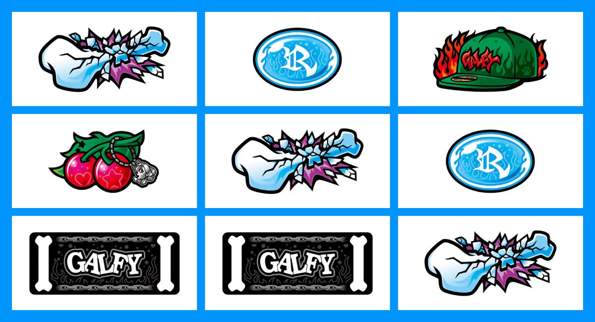 LBスロットGALFY　斜めホネ揃い