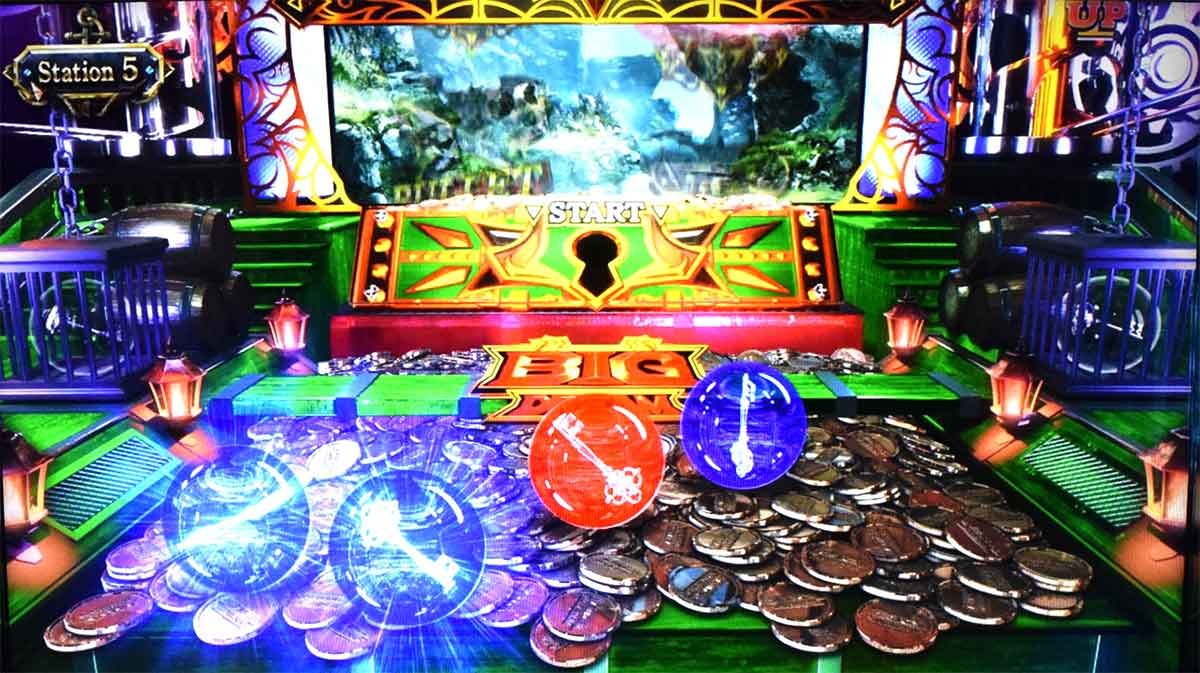 スマスロ ビッグドリーム THE GOLDEN PUSHER　通常時　ボール　青　赤