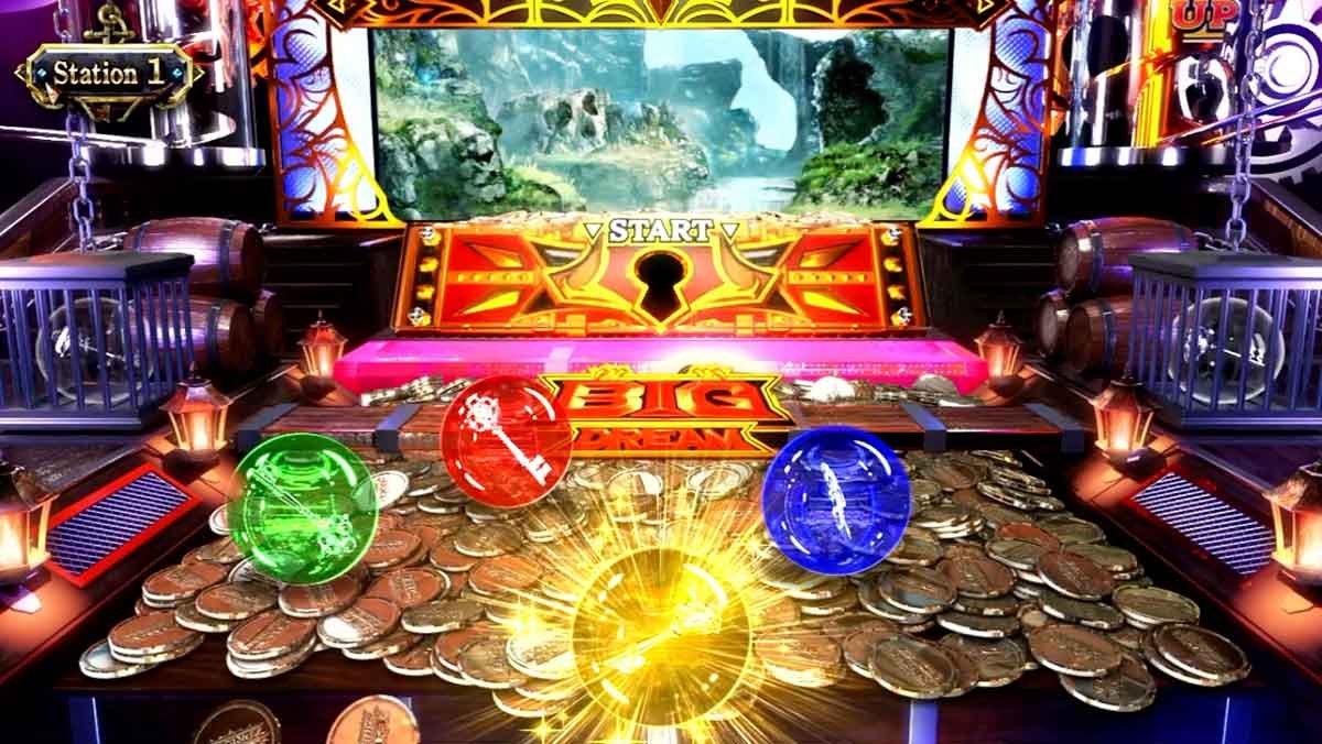 スマスロ ビッグドリーム THE GOLDEN PUSHER　通常時　ボール　青　緑　赤　金