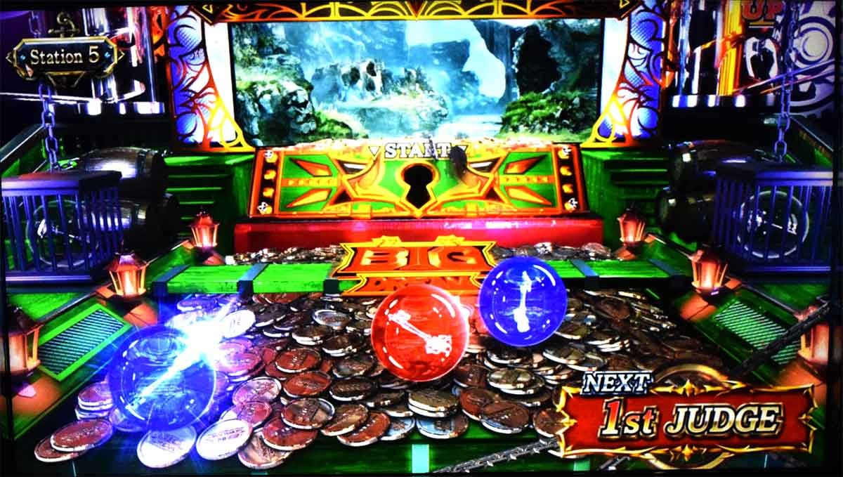 スマスロ ビッグドリーム THE GOLDEN PUSHER　通常時　ボール落下　CZ「1stジャッジ」