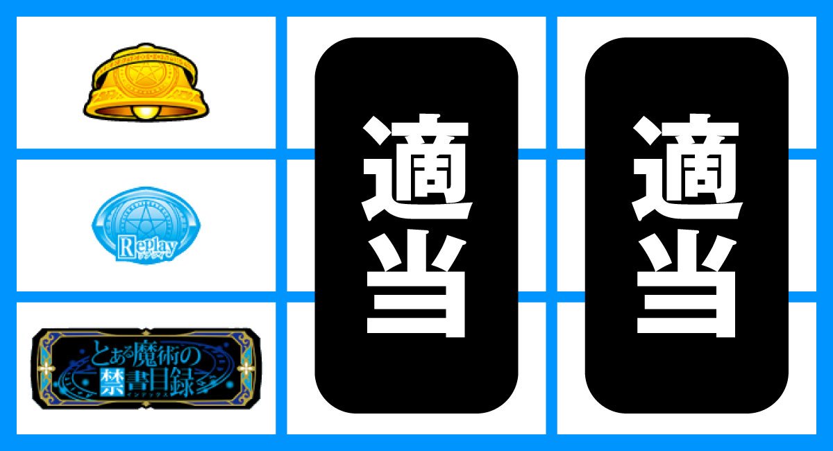 スマスロ とある魔術の禁書目録2　通常時の打ち方　順押し黒BAR狙い　下段BAR停止