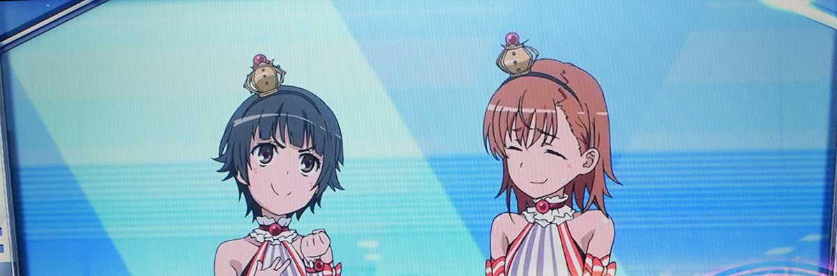 スマスロ とある魔術の禁書目録2　AT終了画面　美琴＆初春