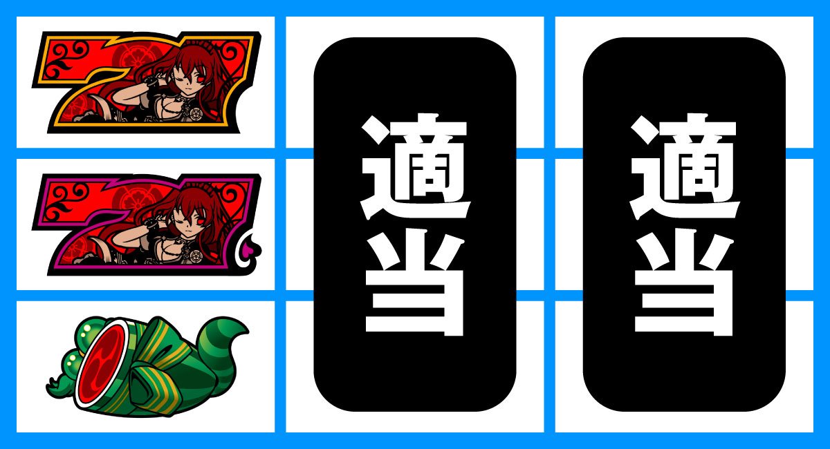 戦国コレクション6　順押し赤7狙い　二連赤7　上・中段停止　スイカ　SR役