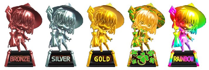 戦国コレクション6　アリストロフィー　銅　銀　金　クローバー柄　虹