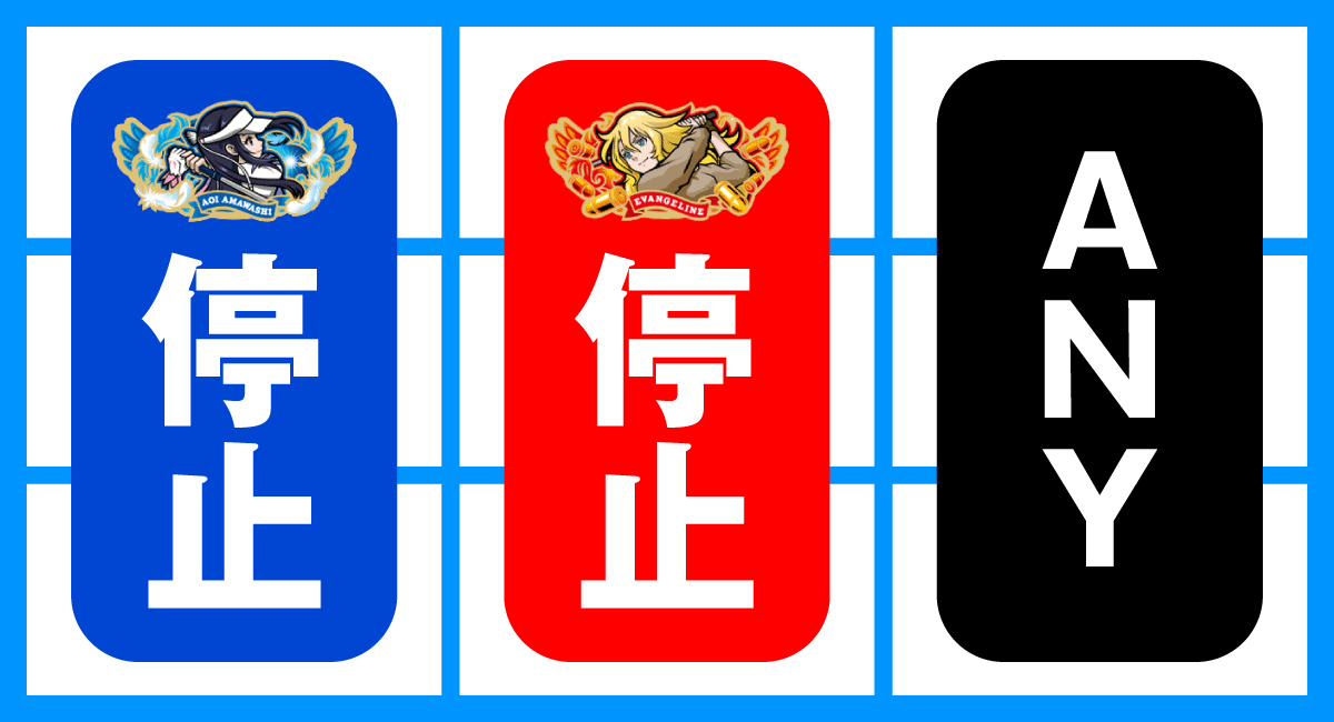 スマスロ BIRDIE WING -Golf Girls' Story-　共闘役　左リール葵停止時　中リールイヴ停止時