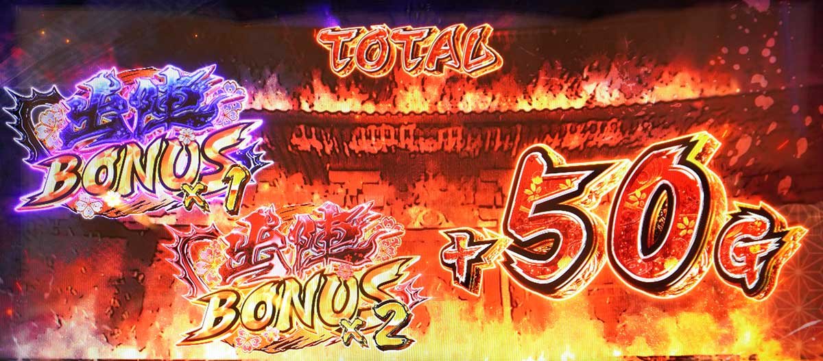 L戦国乙女5 業火を穿つ宿焔の双刃　上位AT「真強カワラッシュ」　カシンバトル　連戦