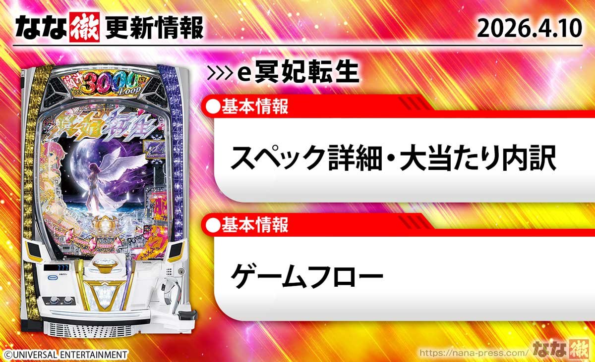 e冥妃転生　更新情報の概要