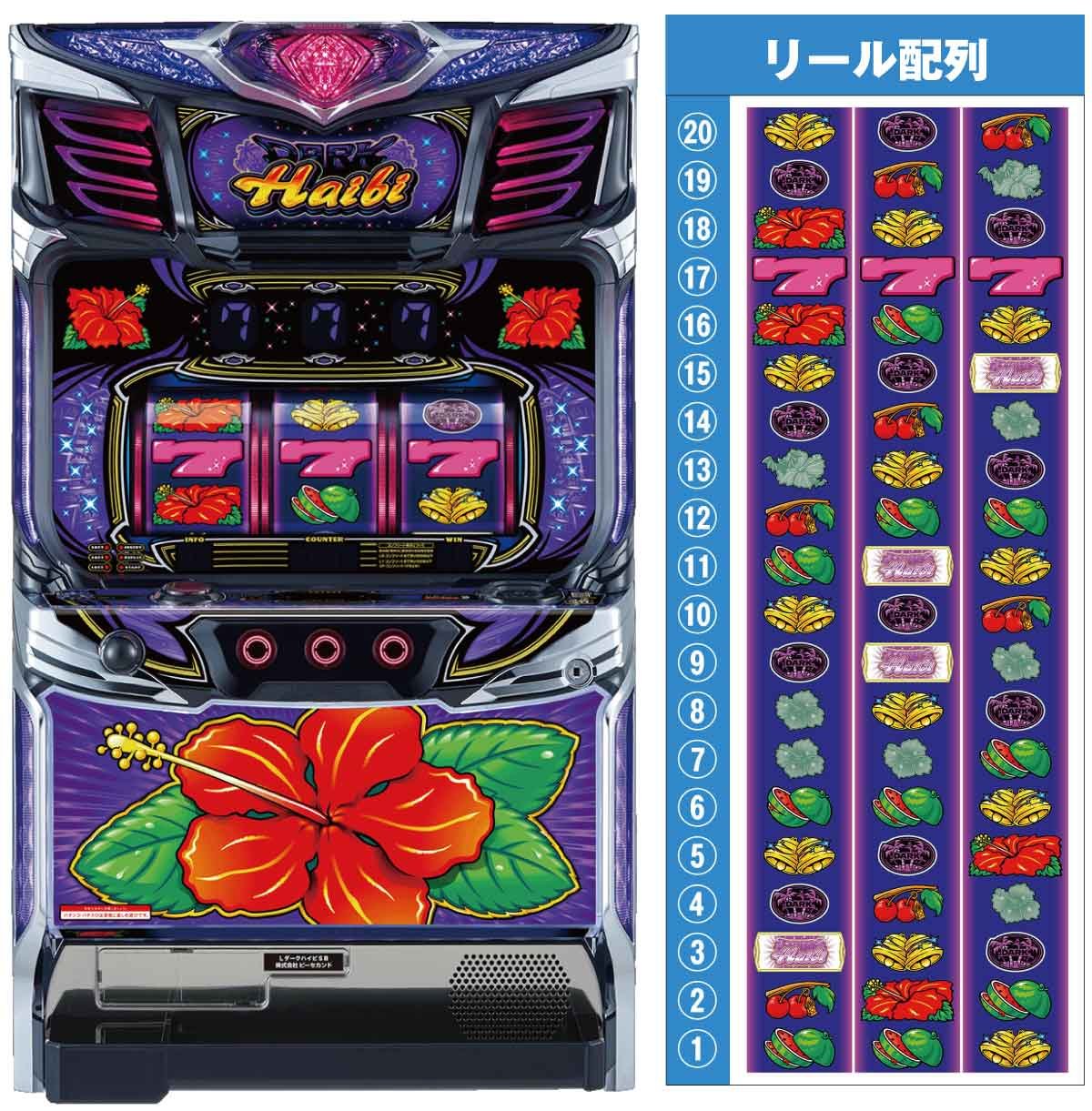 スマート沖スロ ダークハイビ　筐体、リール配列情報