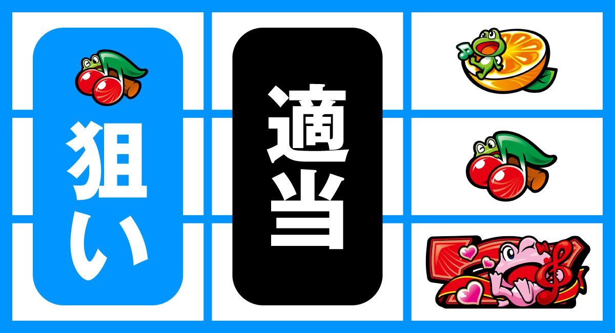 スマスロケロット5BT　右リール赤7狙い　下段赤7停止時