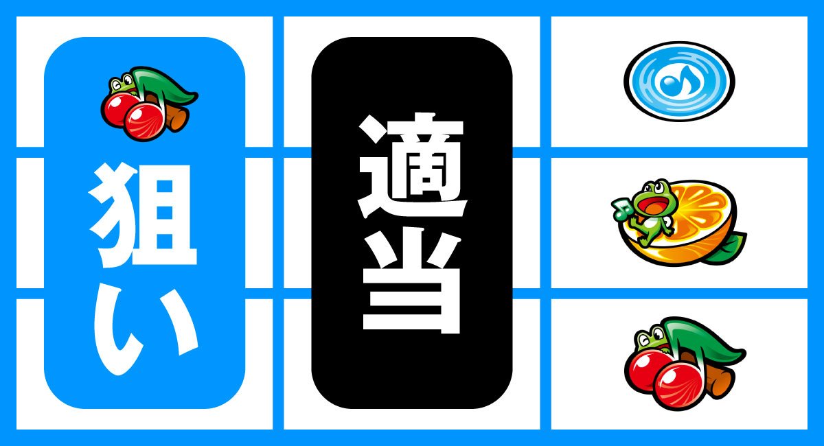 スマスロケロット5BT　右リール赤7狙い　中段オレンジ停止時