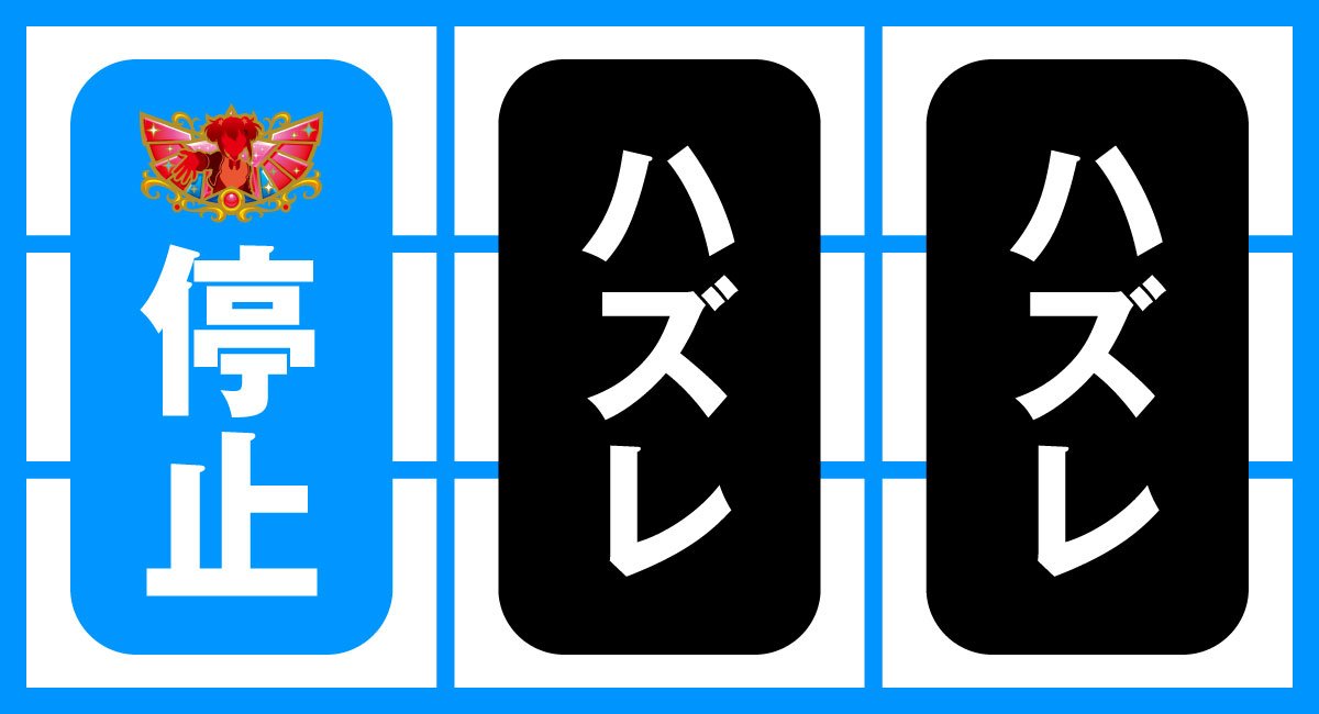 スロット ワールドダイスター　各小役の停止形　チャンス目　赤チャンス目