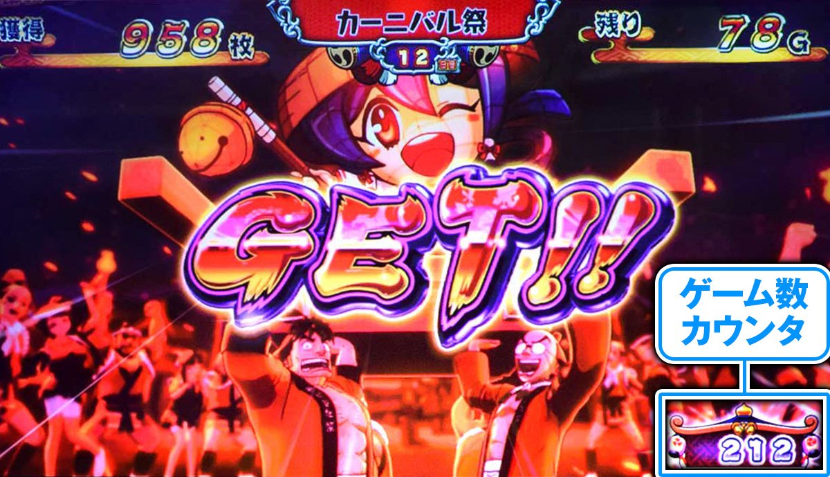 スマスロ やじきた道中記参る！　AT「やじきた祭」　ゲーム数カウンタ　やじきたねぶた演出