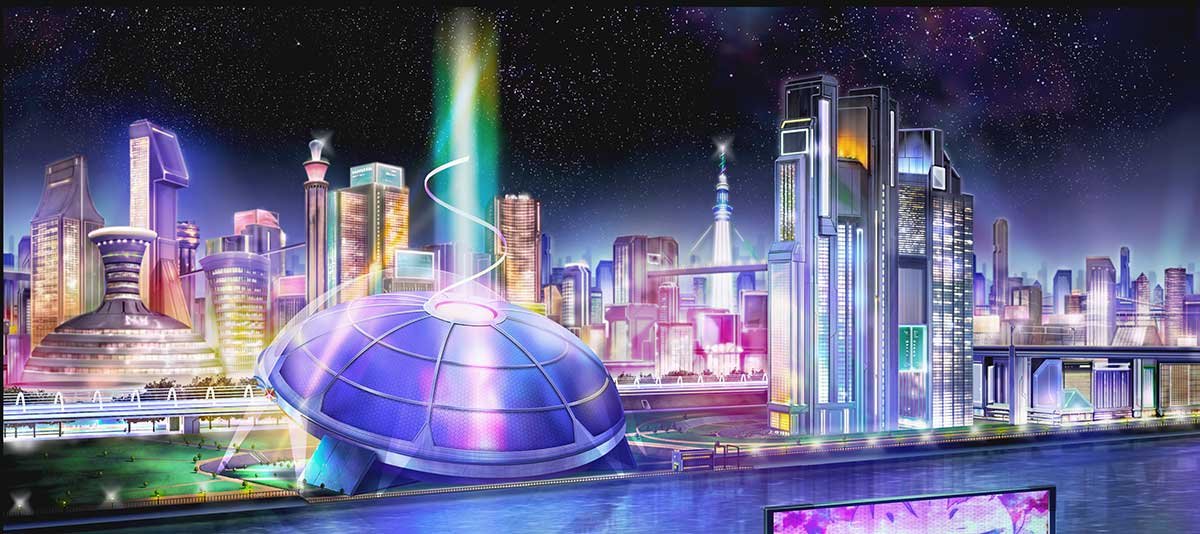 Lすーぱぁびん娘　通常時ステージ　夜景