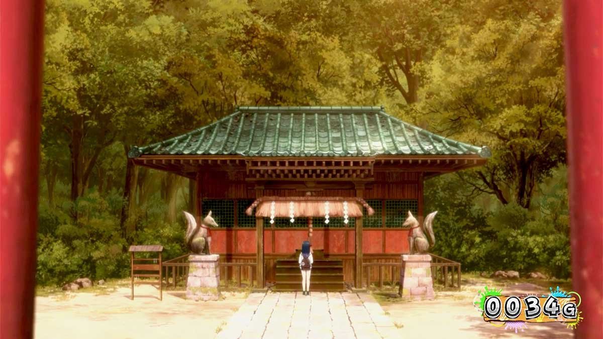 パチスロ見える子ちゃん　通常時　神社（夕方）
