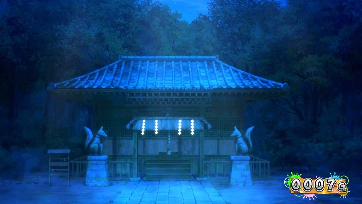 パチスロ見える子ちゃん　通常時　神社（夜）