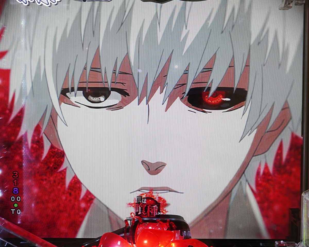 東京喰種 超デカ超一撃ver.　テンパイ図柄や演出法則・裏ボタン詳細　通常時の演出法則　覚悟の証明