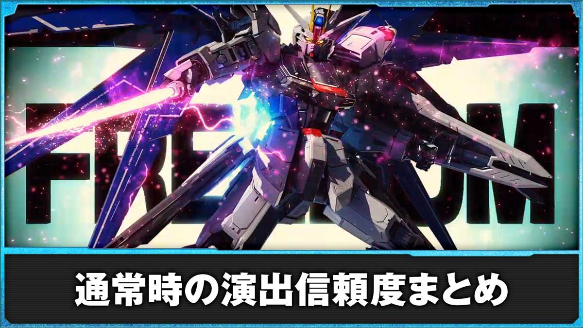 eフィーバー機動戦士ガンダムSEED クライマックス　通常時の演出信頼度まとめ