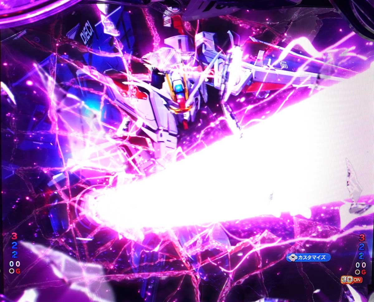 eフィーバー機動戦士ガンダムSEED クライマックス　リーチ前予告　連続予告