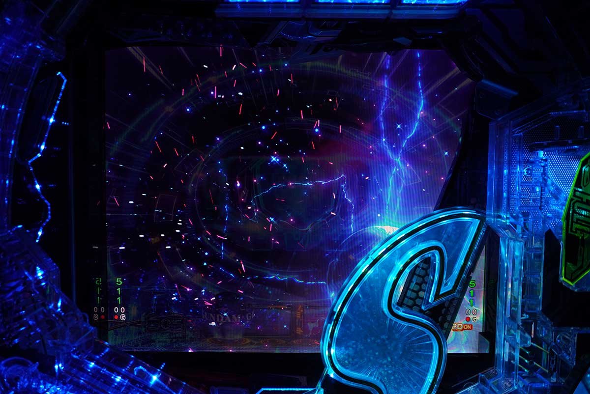 eフィーバー機動戦士ガンダムSEED クライマックス　リーチ前予告　変動開始時S役物予告