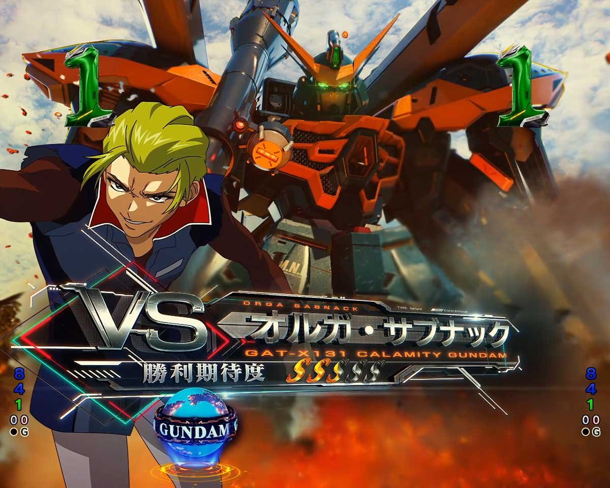 eフィーバー機動戦士ガンダムSEED クライマックス　リーチ演出　MSバトルリーチ　VSオルガ・サブナック（カラミティガンダム）