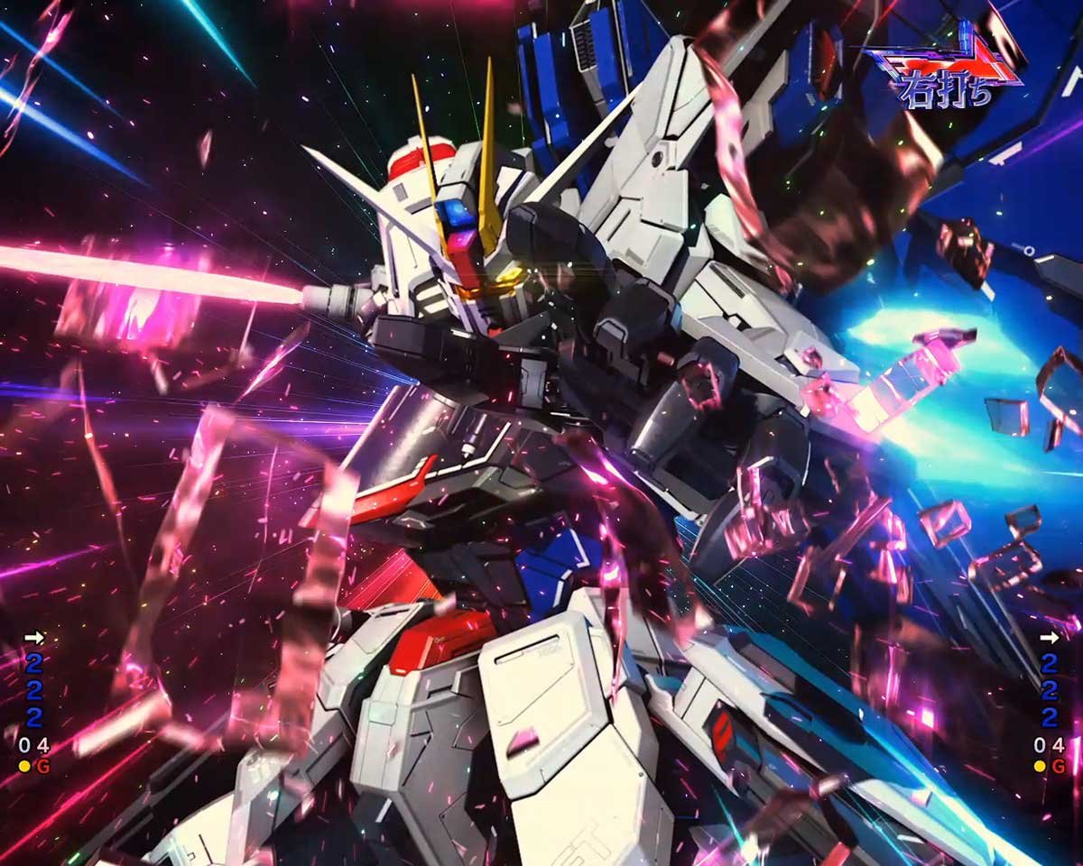 eフィーバー機動戦士ガンダムSEED クライマックス　RUSH　ガンダム登場突当たり