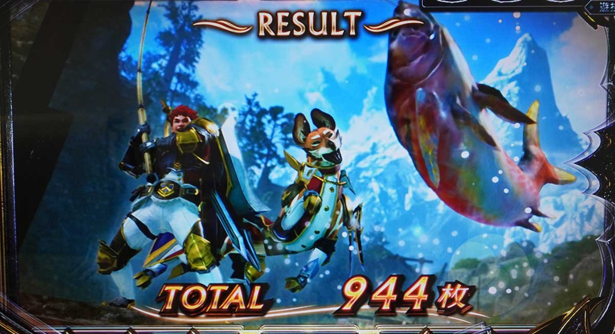 スマスロ モンスターハンターライズ：サンブレイク　AT終了画面　ジェイ