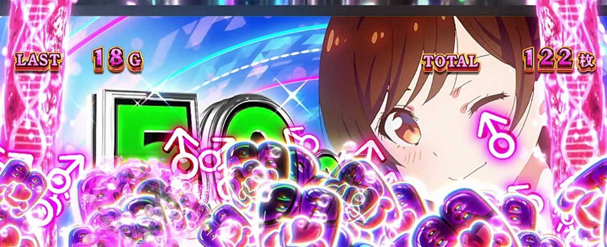 Lパチスロ 彼女、お借りします　かのかりボーナス　悶々告知　50％