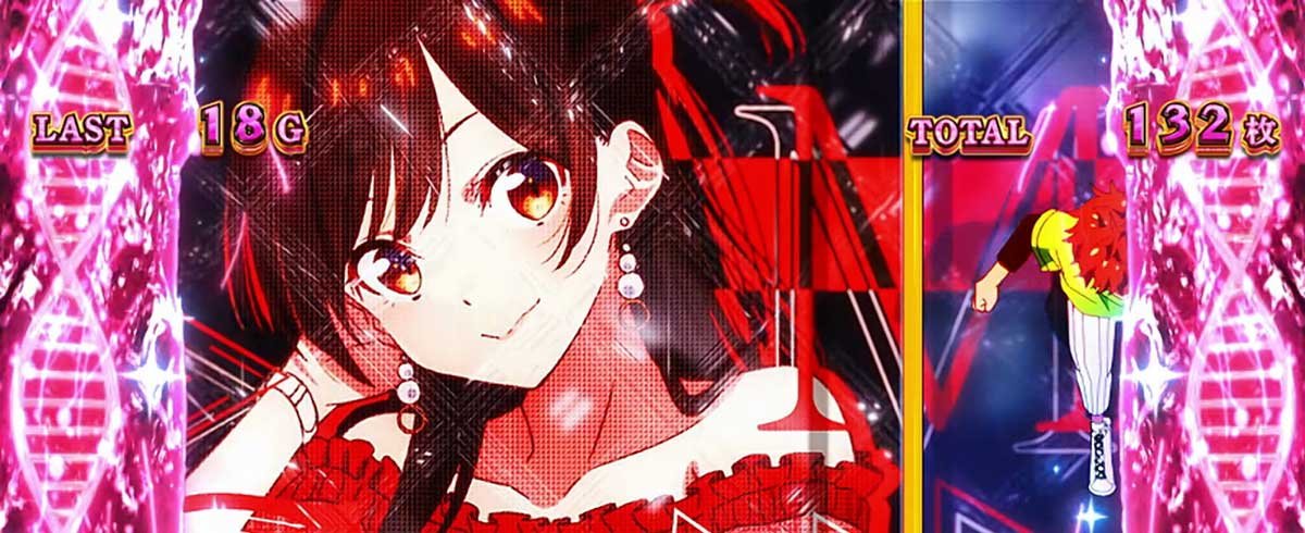 Lパチスロ 彼女、お借りします　悶々告知　悶々レベル　悶々レベル2　