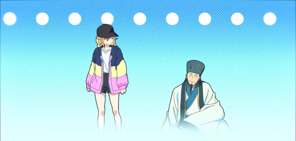 スマスロパリピ孔明　ST終了画面　英子＆孔明（水色）