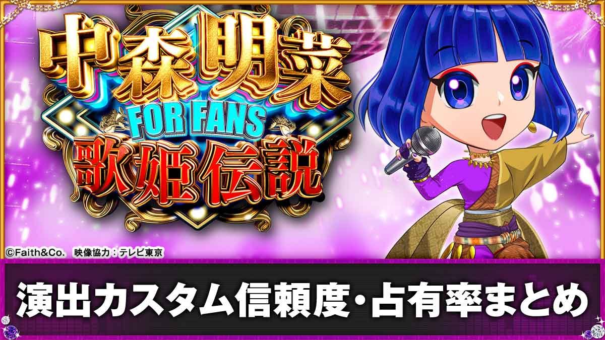 e/P中森明菜・歌姫伝説～FORFANS～ 演出カスタム信頼度・占有率まとめTOP