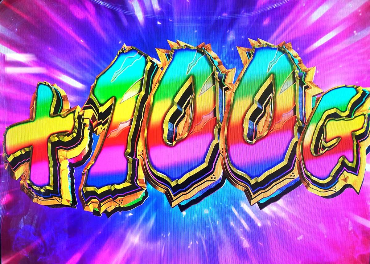 Lパチスロ ゴジラ対エヴァンゲリオン2　震撃チャンス　10倍上乗せ　100G
